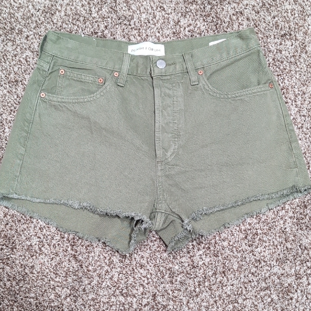Denim Forum The Ex Boyfriend Short Green Size 26
